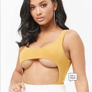 Forget 21 Cut Out Microfiber Bodysuit